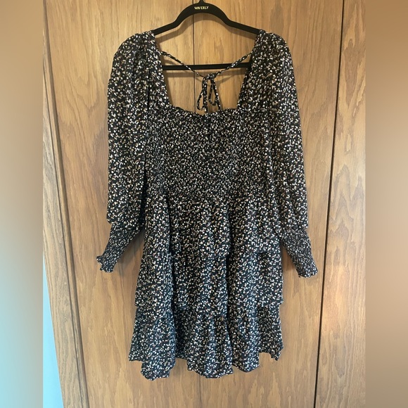 Square Neck Ruffle Dress - Picture 8 of 8